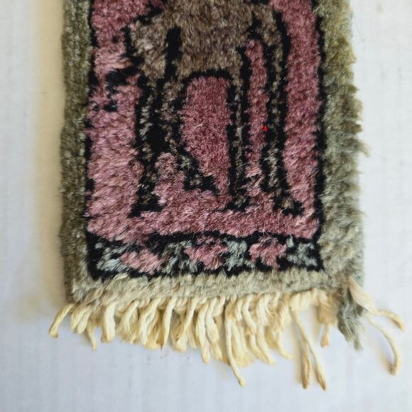 Hand Woven Camel Rug for Dollhouse Small 4 x 7" - Picture 3 of 10